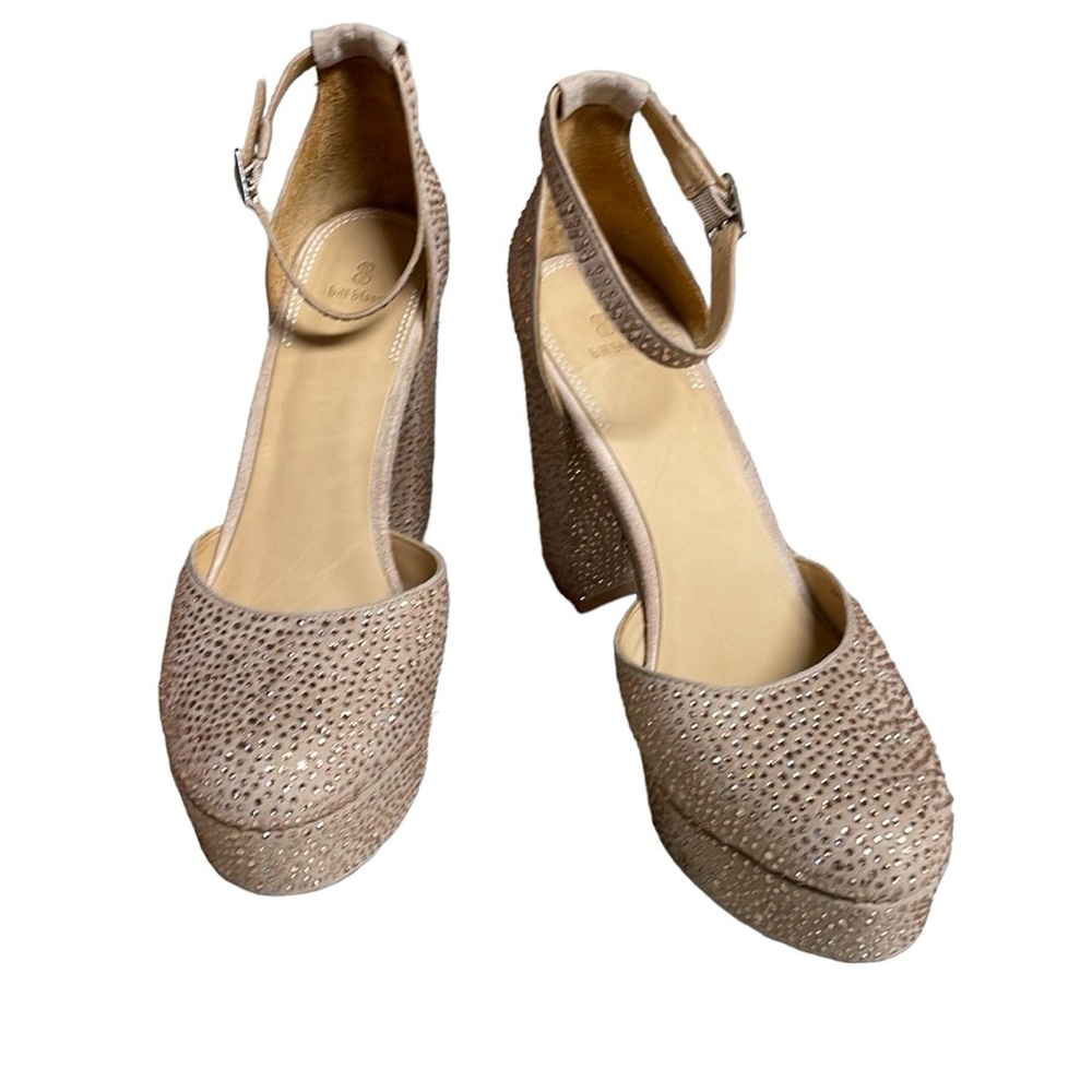 Bill Blass Ellie Sequined Platform Heels Size 9